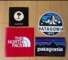 ☆新品☆モンベル　ノースフェイス　パタゴニア　アウトドアステッカー4枚