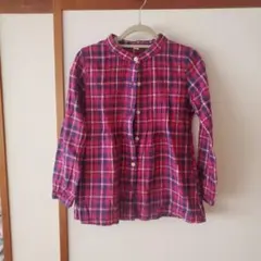 長袖チェックシャツ 100%コットン