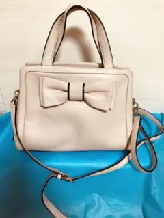ゆっきー様限定kate spade リボン付きハンドバッグ 薄ピンクショルダー付