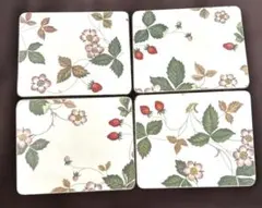 ウェッジウッド ❤︎ワイルドストロベリーコースターセット