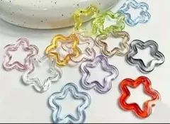カラフル 星チャーム 5個 韓国風 ハンドメイド