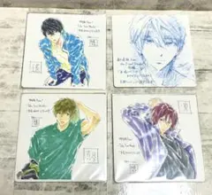 Free! CDジャケット アクリルブロック 4個セット（遙、凛、郁也、夏也