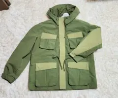 【新品未使用】マウンテンパーカーMサイズカーキバイカラーミリタリーナイロンH&M