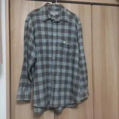 GOOSE & GANDER チェック柄長袖シャツ 48　鳥