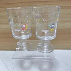 MITSUYA 音符デザイン 脚付きグラス 2個セット