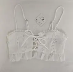 Bershka エンブロイダリー ホワイトトップ XSのサムネイル