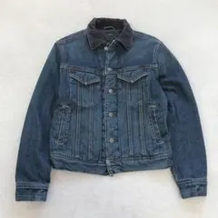 ユニクロ デニムジャケット メンズ アウター 裏ボア Gジャン カジュアル 無地
