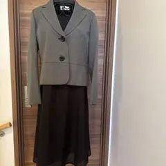 グレー チェック柄 ジャケット・ドレスセット