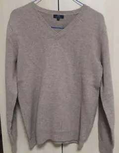 アーバンリサーチ　モカ　Vネック 長袖ニットセーター　38