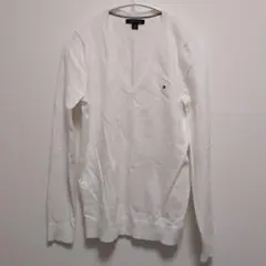 TOMMY HILFIGER ホワイト Vネック ニット M