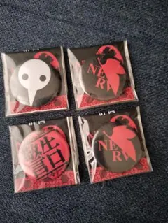 【新品未使用】エヴァンゲリオン バッジ 5個セット EVANGELION×シン・仮面ライダー】コラボ缶バッジ5種セット