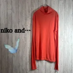 niko and... /ニコアンド/長袖タートルネック/オレンジ/ウール混/L