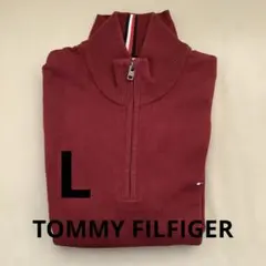 希少】90s TOMMY HILFIGER ベロア ハーフジップ プルオーバー - メルカリ