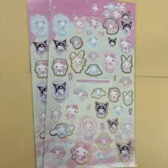 サンリオ　ジュエルペット　ポチ袋　13袋　セット　 封筒　お年玉　シール　手紙 平成レトロ】サンリオ キャラクターズ ジュエルペット ポチ袋 2枚 封筒