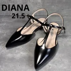 【新品未使用】 DIANA ダイアナ Tストラップシューズ 21.5㎝ ブラック
