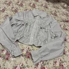 美品　グレイル　長袖ブラウス　ストライプ
