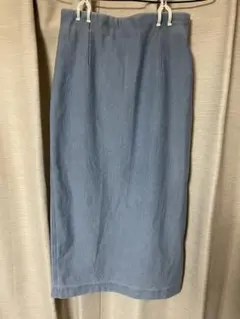 デニム　ジャージーナロー　ロングスカート