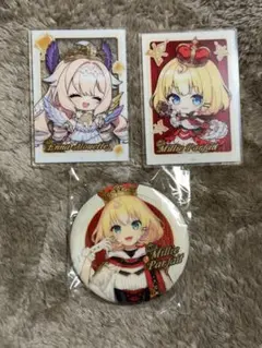 中国 コラボカフェ アクリルカード 缶バッジ ミリーパフェ エナーアールウェット