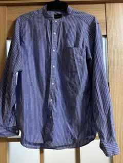 green label relaxing ストライプ バンドカラーシャツMのサムネイル