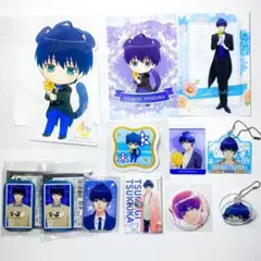 A3! 月岡紬 缶バッジ ポストカード アクキー POPスタンド 12点セット