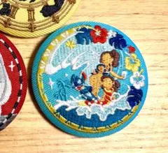 ディズニー刺繍缶バッジ　スティッチ