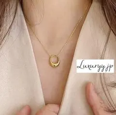 サージカルステンレス リング 金 人気✨ ネックレス シンプル ゴールドサークル