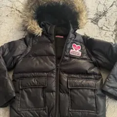 Jenni 黒 ダウンコート ファー付き