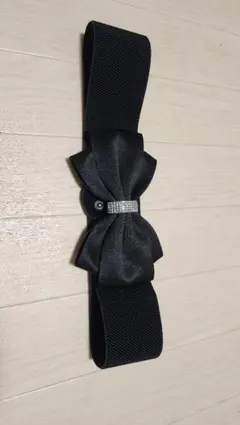 リボン付き黒ベルト