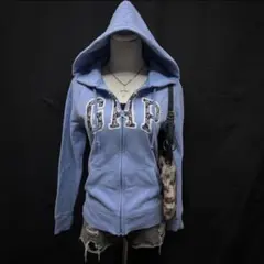 平成ギャル　y2k グランジ　GAP ジップアップ　フーディ　パーカー　ロゴ