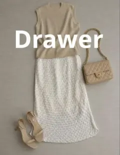 Drawer 夏ホワイト レース ロングスカート タイトスカートのサムネイル