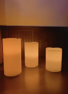 LED キャンドル型ライト 3個セット 電池式