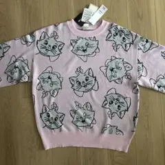 新品　おしゃれキャット　マリー　猫　ディズニー　ピンク　ニット　セーター　3L