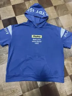 Playboy 半袖パーカー ブルー ロゴプリントのサムネイル