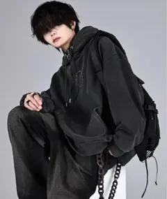 【タグ付き新品・完売品】ラインストーンレトロヘビーウェイトパーカー