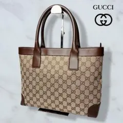 051 美品 GUCCI トートバッグ ハンドバッグ 肩掛け GG柄 h2