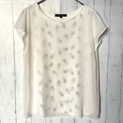 ketty ケティ フェザー柄 シアーブラウス プルオーバー 羽根柄 シフォンのサムネイル