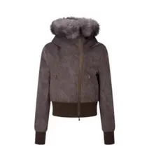 フード付き ジャケット ファー付き グレー系 ｓサイズ