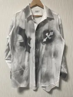 十字架 クロス スプレー デザイン リメイク 長袖シャツ