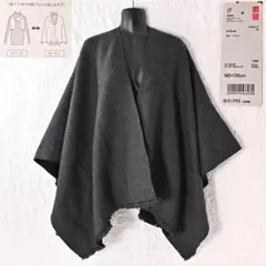 E2 新品 ユニクロ 2WAY　ストール ポンチョ 140×130cm