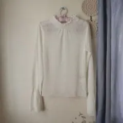 美品・ROSE BUD　ローズバッド　シースルー シアー トップス　ホワイト