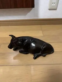 牛　置物 黒色　鉄製　金属　オブジェ　cawのサムネイル