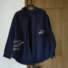 H&Mメンズ グラフィックシャツ ネイビー