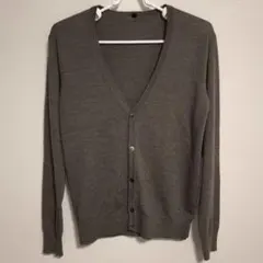 無印良品 MUJI Vネック カーディガン ウール シルク メンズ L