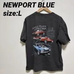【US古着】ニューポート・ブルー Tシャツ クラシックカー L バックプリント