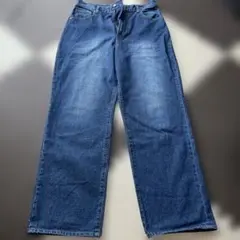 coen ワイドデニムパンツ インディゴブルー Lサイズのサムネイル