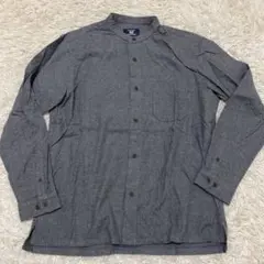 コムサコミューン　ネル　シャツ　長袖　グレー　ジャケット　メンズ　オーバー