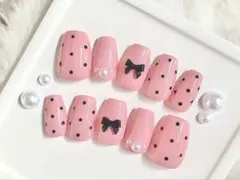 ネイルチップ マグネットネイル 夏ネイル フレンチガーリー【即購入OK