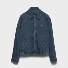 【美品】 PRADA デニム ブルゾン ジャケット オブシディアングレーのサムネイル