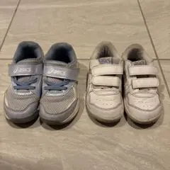 ASICS キッズスニーカー ブルー　16cm/ホワイト15.5cm