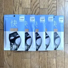 アツギ 快　ストッキング M~L ヌーディベージュ　5個セット
